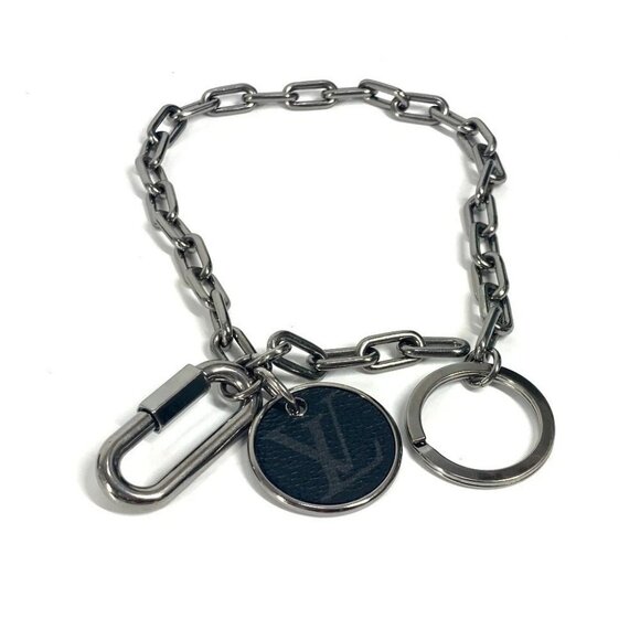LOUIS VUITTON M68862 MonogramEclipse Key Chain Key Holder Bag Charm - Picture 1 of 12